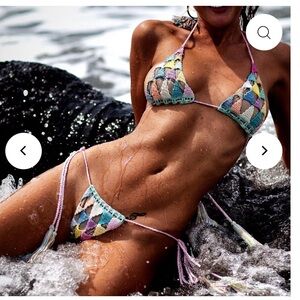 Andi Bagus, Harlequin Crochet Bikini, Size S/M, Worn